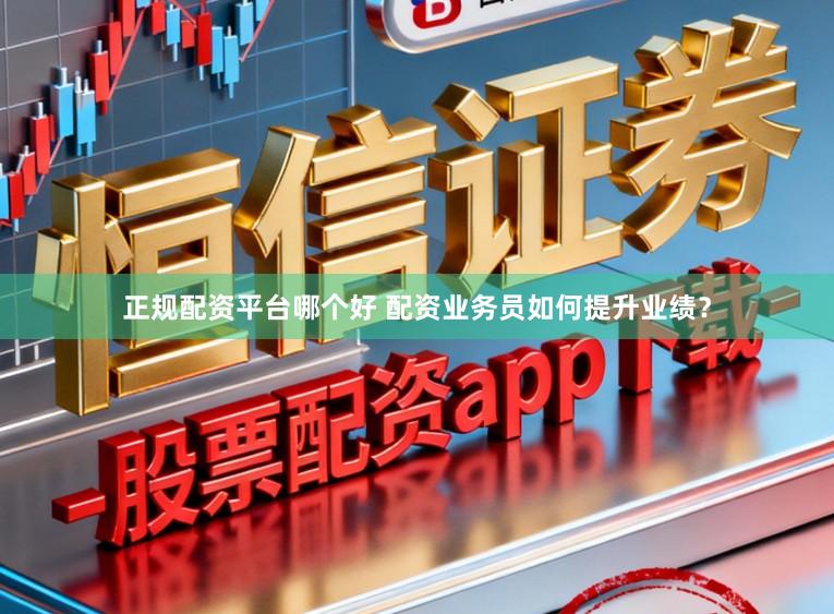 正规配资平台哪个好 配资业务员如何提升业绩？